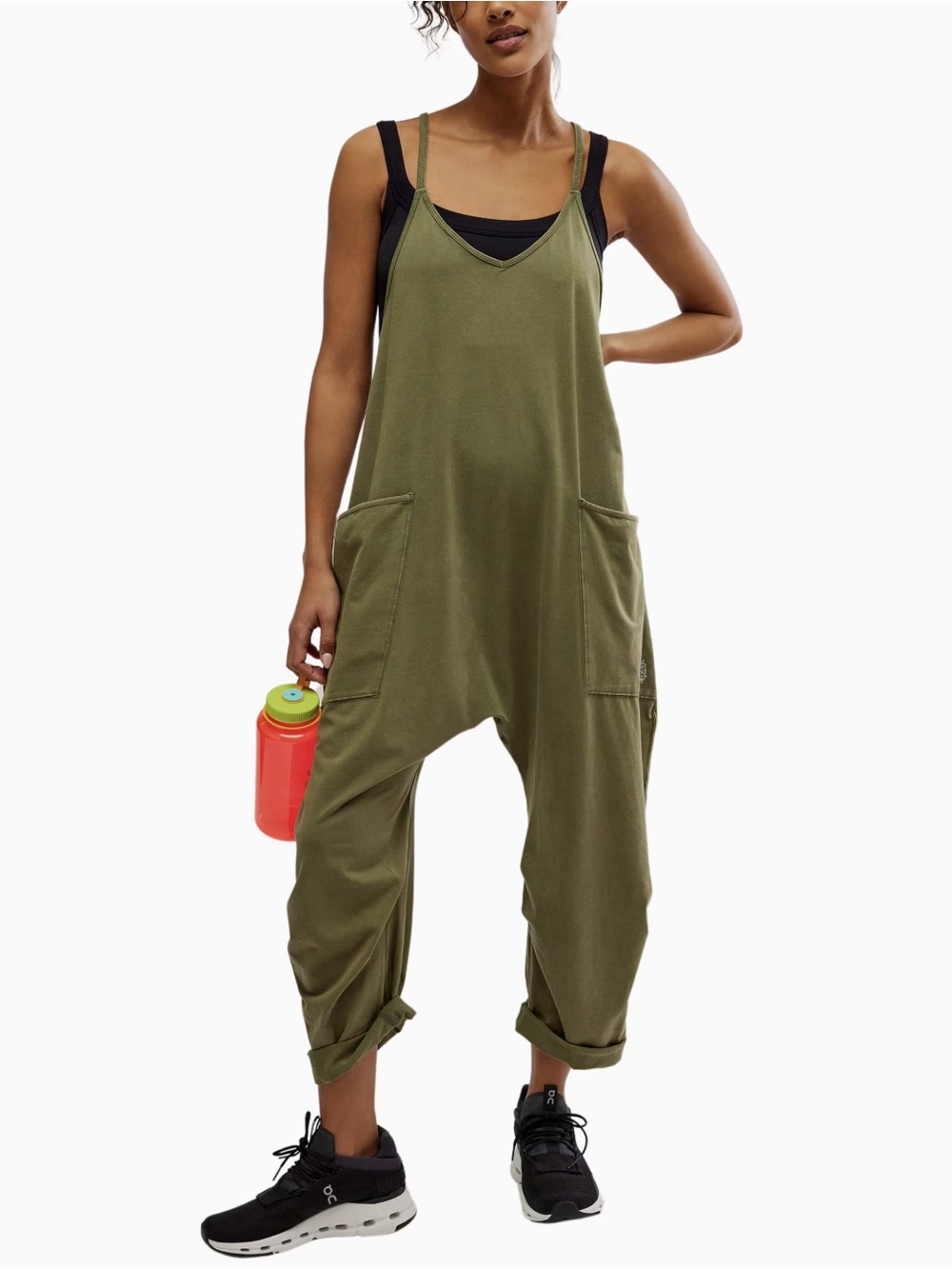 Free People Movement Hot Shot Onesie Jumpsuit Seagrass Green XS